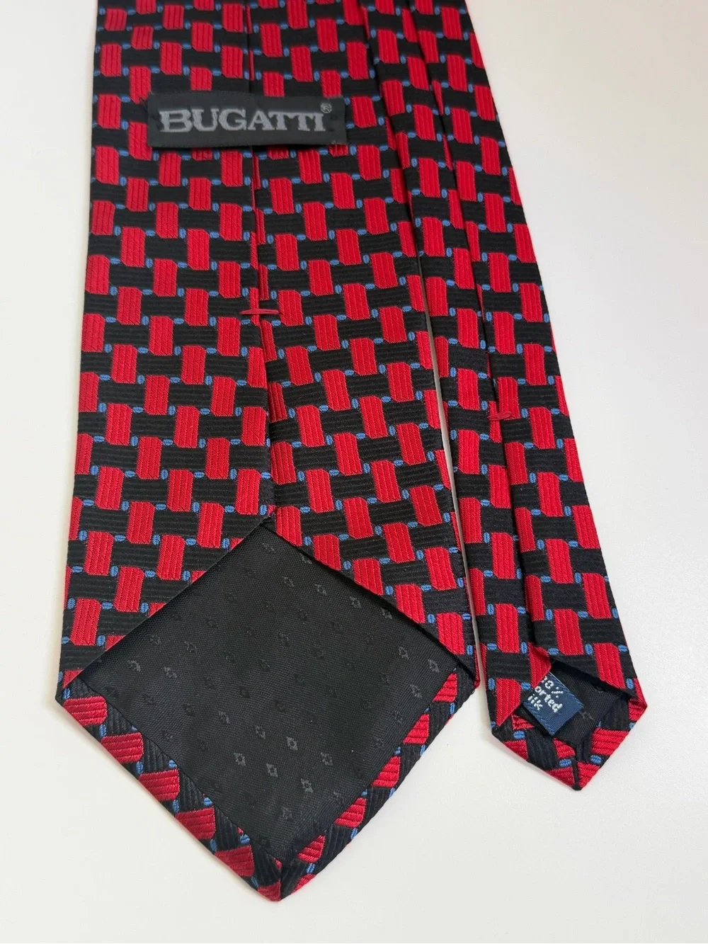 Vintage 90’s Geometric Silk Tie Statement Menswear Necktie‎ Designer Retro Mens